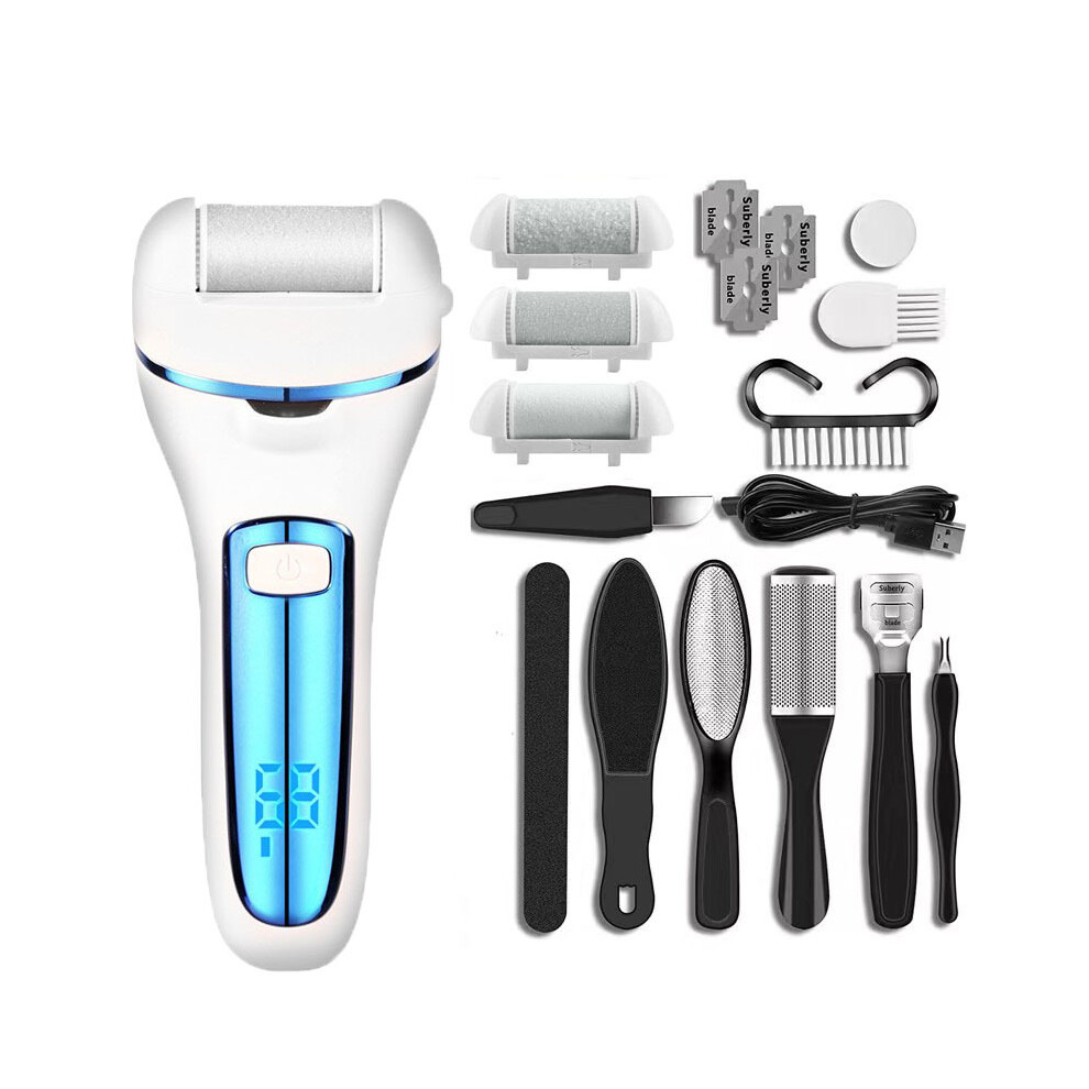 Stoyotu Blue ( Set) Electric Foot File Callus Remover Pedicure Tools Professional Foot Dead Skin Remover Foot Grinder