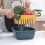 3 in1 Kitchen Colander with Lid- Plastic Double-layer Fruit and Vegetable Strainer Bowl Sets /Storage(1, Yellow) 3