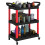 Homcom HOMCOM 3-Tier Rolling Tool Cart, Tool Trolley on Wheels for Garage, Black 2