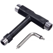 Skateboard Tool, All-in-One Skateboard with T-Allen Key and L-shaped Phillips Screwdriver
