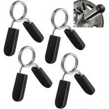 Spring Clamp Ring, 1" (25mm) for Smooth Dumbbell Handles or Standard Weight Lifting Barbell 4pc