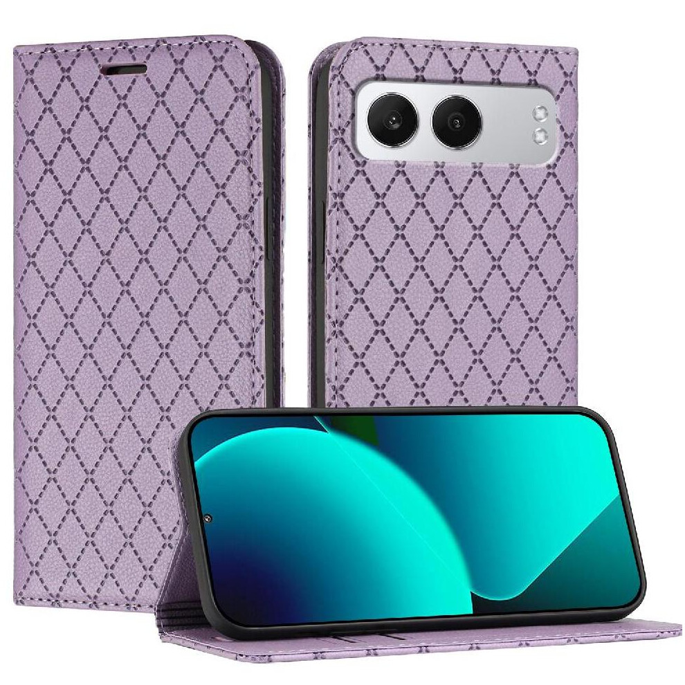 (Purple) Case For Oneplus Nord 4 Flip Magnetic Shell Wallet Business Card Slots Holder Purple 764563455447