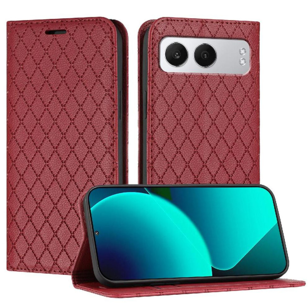 (Red) Case For Oneplus Nord 4 Flip Magnetic Shell Wallet Business Card Slots Holder Red 764563455416