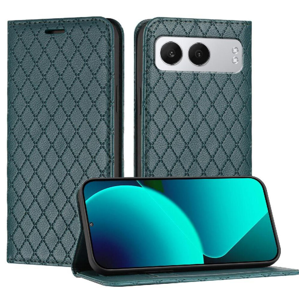 (Green) Case For Oneplus Nord 4 Flip Magnetic Shell Wallet Business Card Slots Holder Green 764563455423