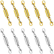 10x Magnetic Lobster Clasp Magnetic Necklace Clasp Extender for Jewelry Necklace