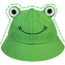 Chalier Frog Bucket Hat for Men or Women Outdoor Foldable Beach Sun Hats Summer Cute Cotton Fisherman Cap
