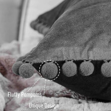 Dark Grey Oblong Cushion Covers 12x20 Inch Velvet Soft Decorative Throw Pillowcase for Office Sofa Bedroom 30cmx50cm,Pack of 2