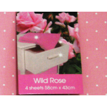 4x Luxury Scented Drawer Liner Sheets Wild Rose 58x43cm