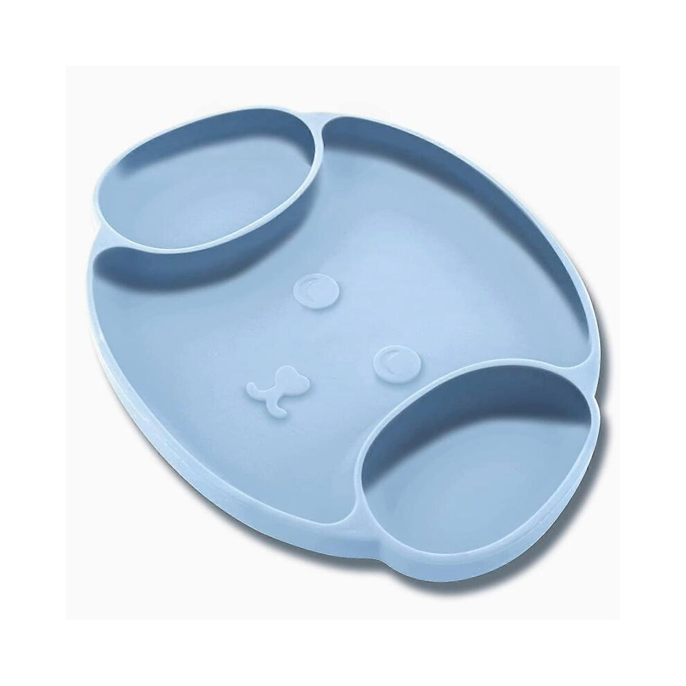 Silicone Divided Baby Toddler Plates, Suction Plates for Babies, BPA Free