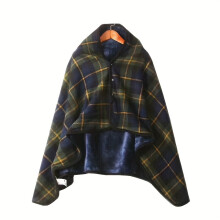 (Dark Green) 1pc Cozy Wearable Blanket with Sleeves - Soft, Warm, Lightweight, Portable, and Versatile for All Seasons