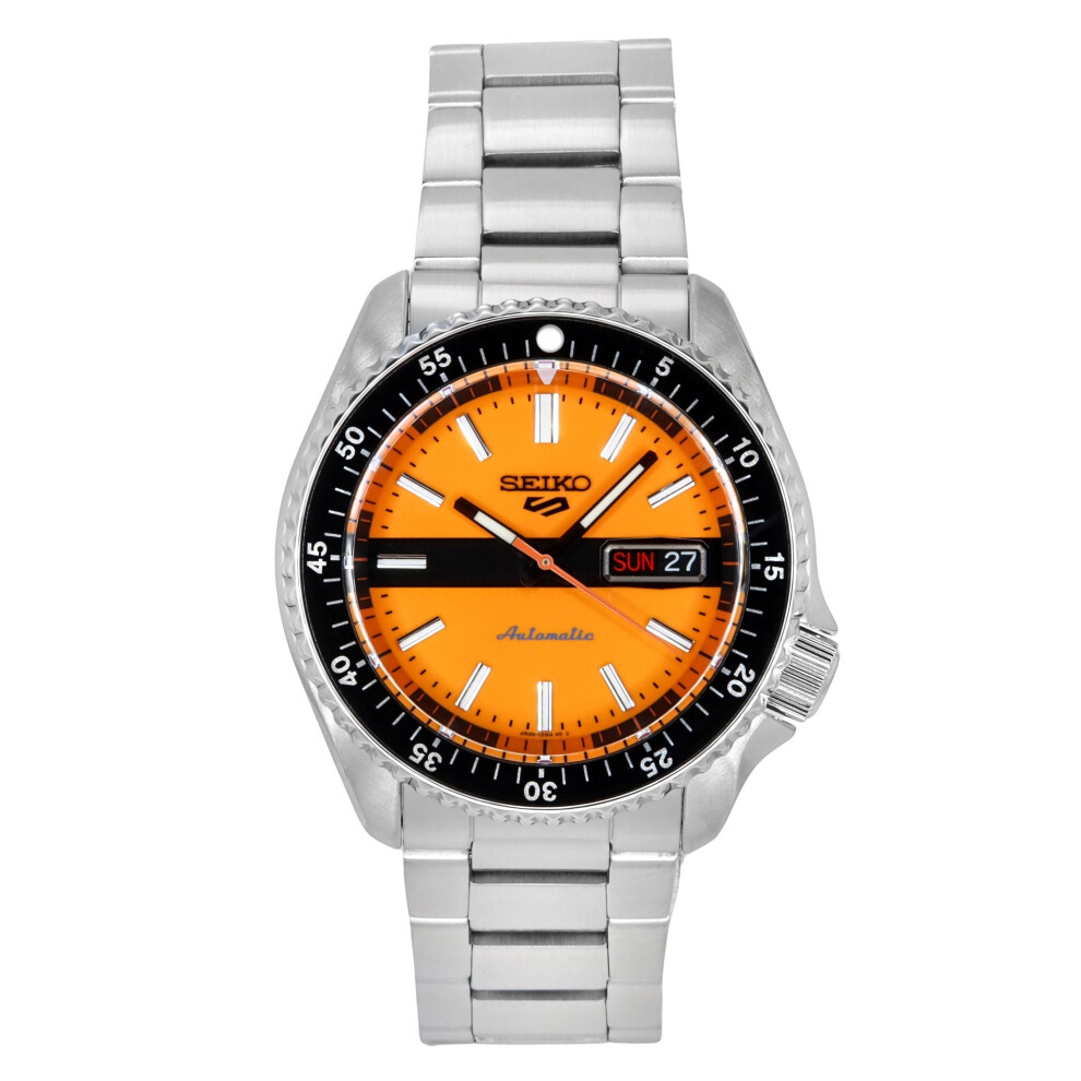 Seiko 5 Sports SKX Style The New Double Hurricane Special Edition Orange Dial Automatic SRPK11K1 100M Men's Watch