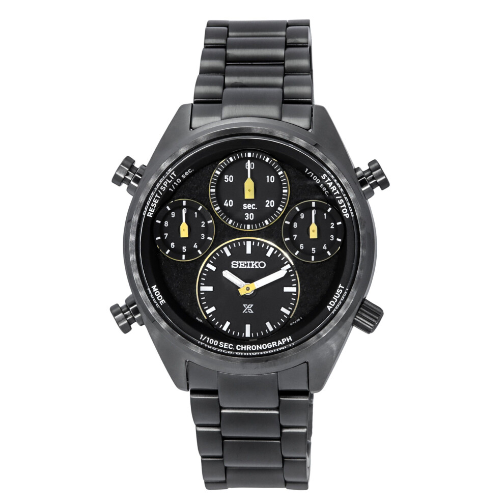 Seiko Prospex Speedtimer Limited Edition Chronograph Stainless Steel Black Dial Solar SFJ007P1 100M Men's Watch