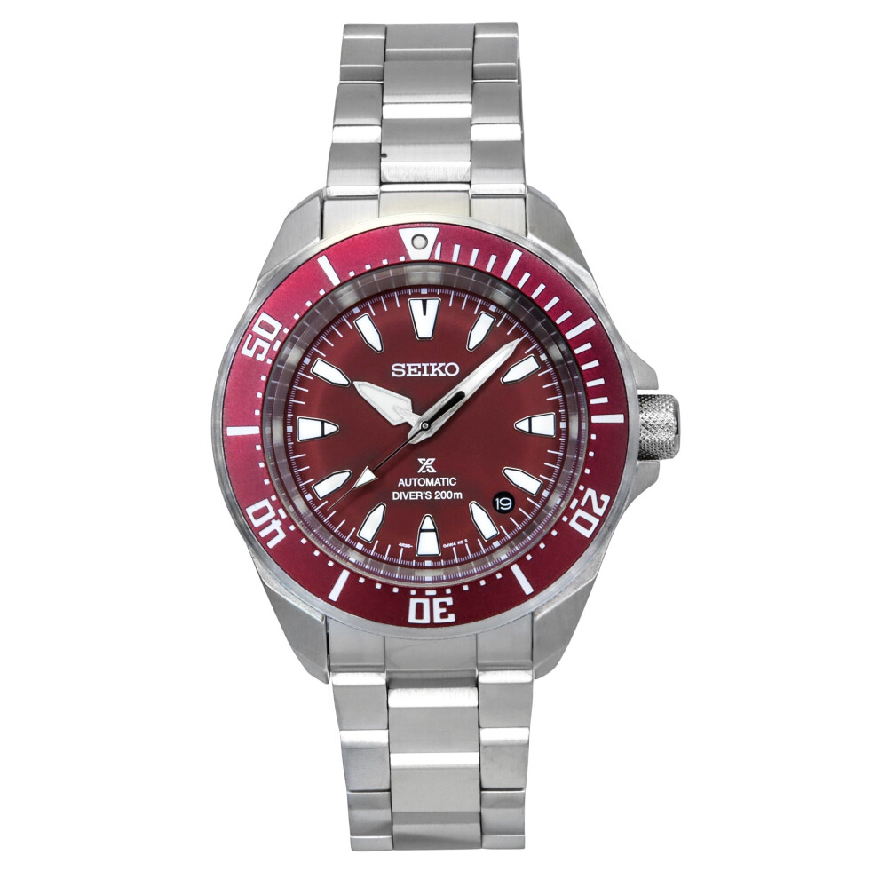 Seiko Prospex Sea Samurai Shog-urai Stainless Steel Red Dial Automatic Diver's SRPL11K1 200M Men's Watch