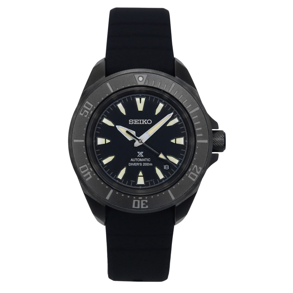 Seiko Prospex Sea Samurai Shog-urai Silicone Strap Black Dial Automatic Diver's SRPL15K1 200M Men's Watch