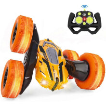 Remote Control Car,  Stunt Car Toys, 360Flips Double Sided Rotating Vehicles with Sharp Headlights, Music Christmas Car Toy