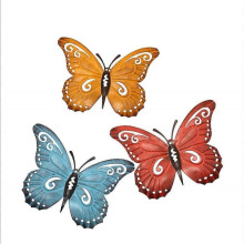 Metal Butterflies, 3D Butterfly Wall Decor Wall Art Sculpture Garden Butterfly for Indoor Outdoor Home Garden