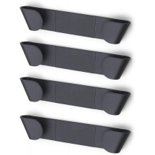 Set of 4 In-cupboard Pan Lid Holders- Grey