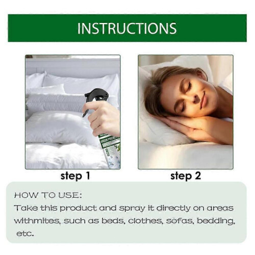 (3pcs) 1-3pcs Dust Mite Killer Ready-To-Use Formulation Kills Bed Bugs, Dust Mites and the Germs Bug Killer Spray 1