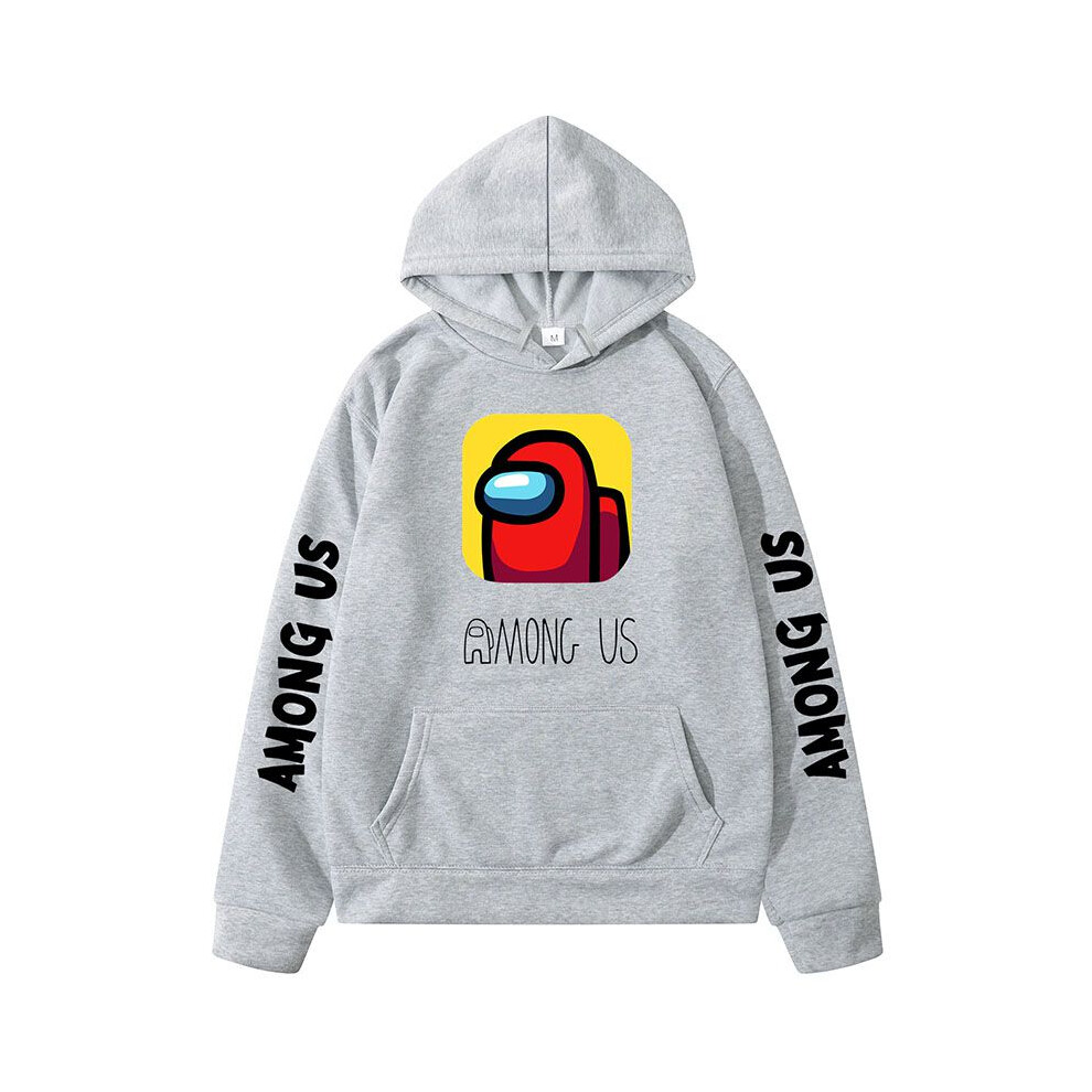 (Gray,XL)Sweat à capuche sport Amongus Hippop pull pull chemise streetwear sweat