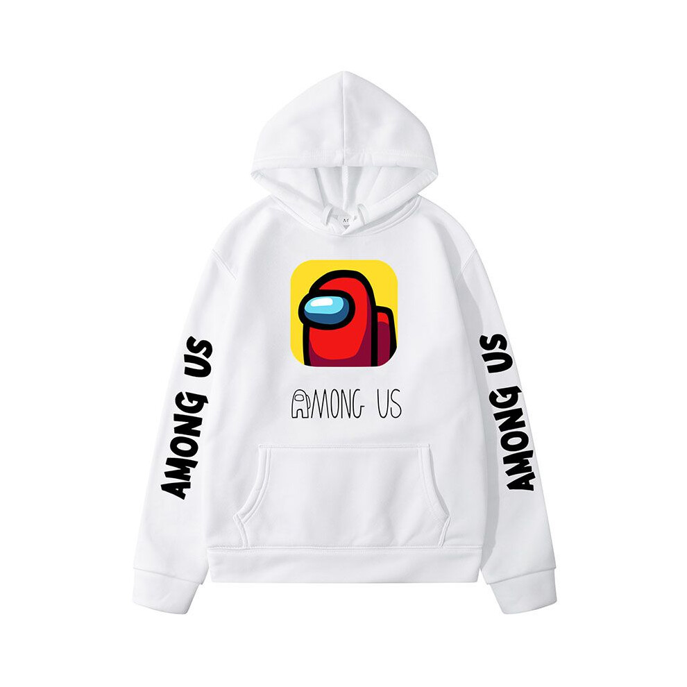 (White,2XL)Sweat à capuche sport Amongus Hippop pull pull chemise sweat streetwear