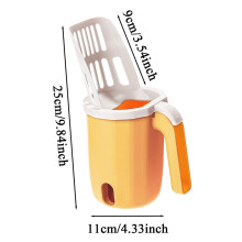 (Yellow) Cat Litter Scooper with Holder Shovel with Holder Poop Collector Pet Cleaning Supplies with Trash Bag for Travel