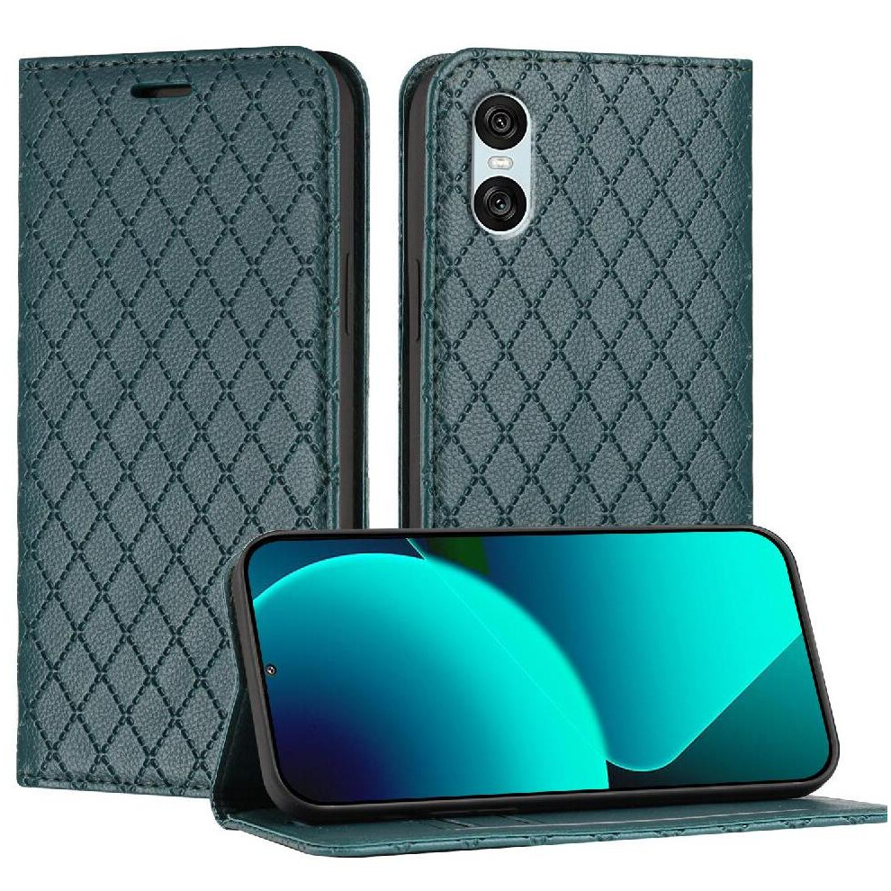 (Green) Case For Sony Xperia 10 Vi Wallet Card Slots Holder Magnetic Shell Business Flip Green 764563455607
