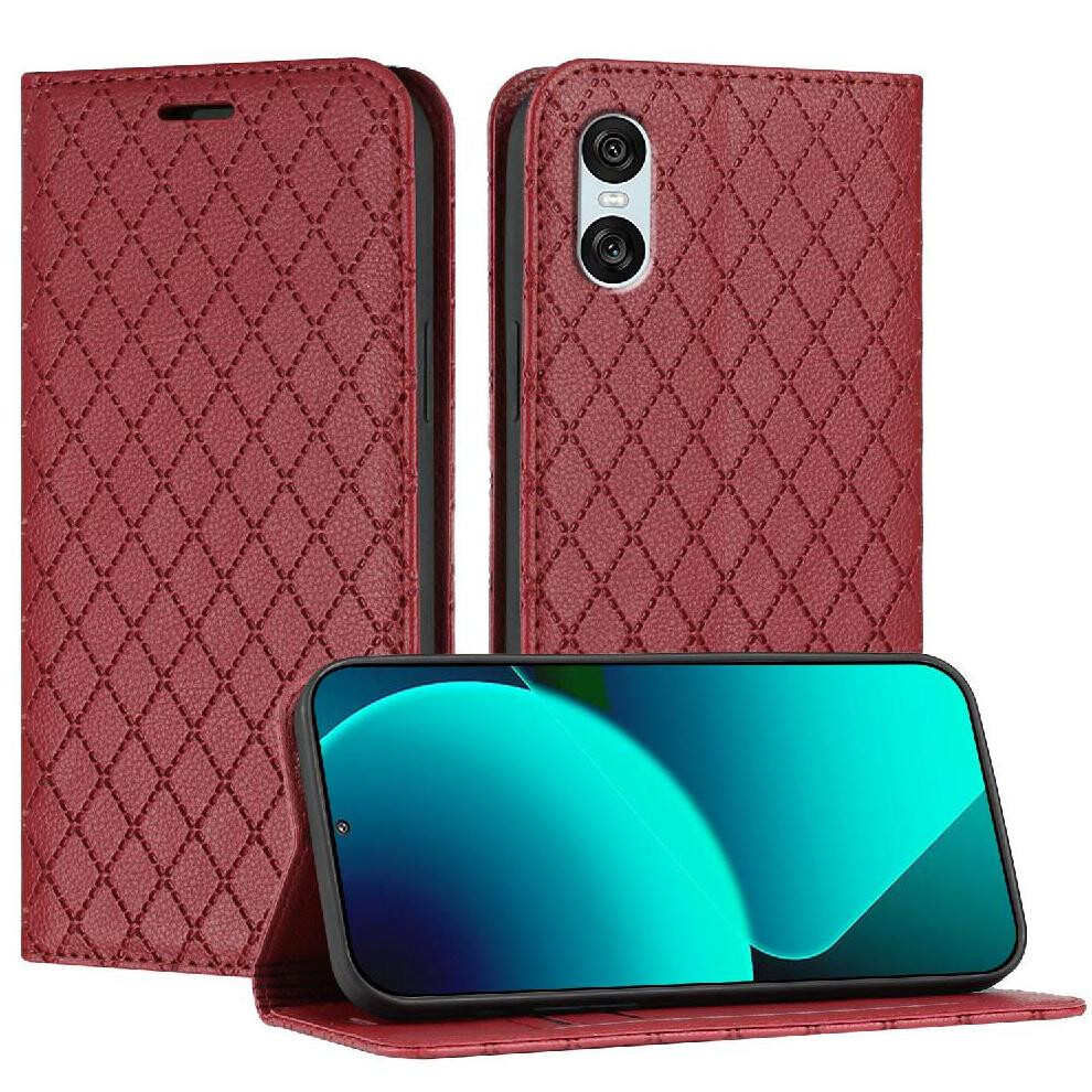 (Red) Case For Sony Xperia 10 Vi Wallet Card Slots Holder Magnetic Shell Business Flip Red 764563455591