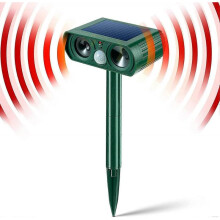 Ultrasonic insect repellent, solar outdoor animal repellent, waterproof motion sensor