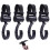 4pcs Stroller Hook Clips Stroller 360 Degree Rotating Pram Shopping Hooks 1