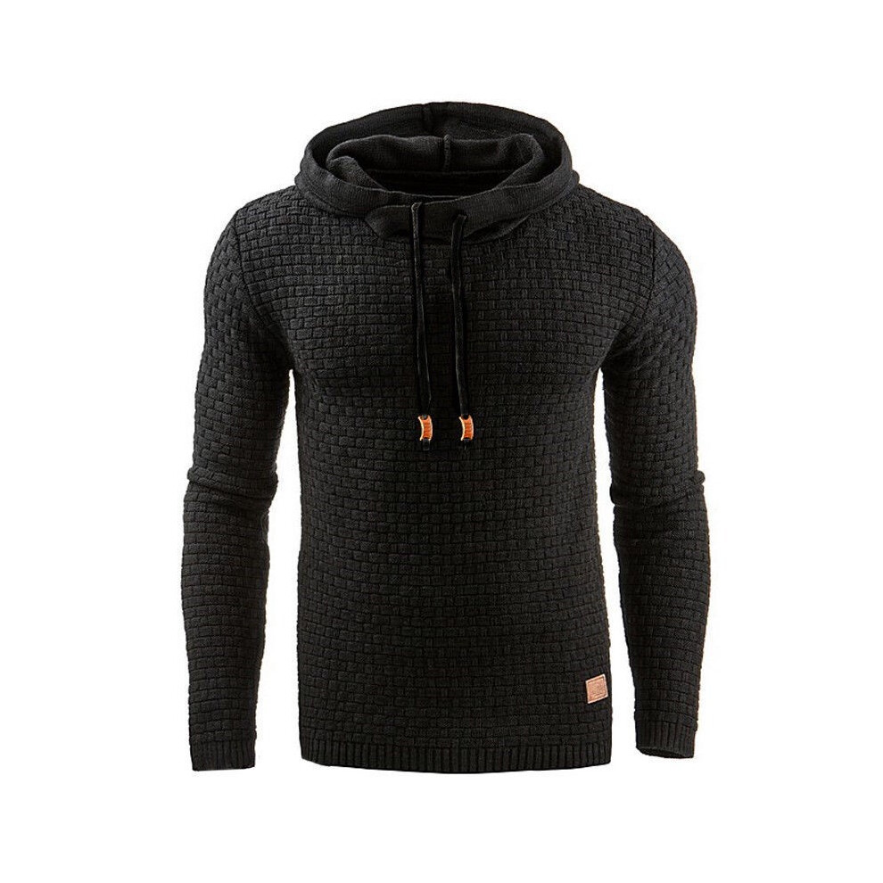 (Black,L)Veste chaude homme vêtements d'extérieur pull à capuche manteau pull à capuche sweat-shirt