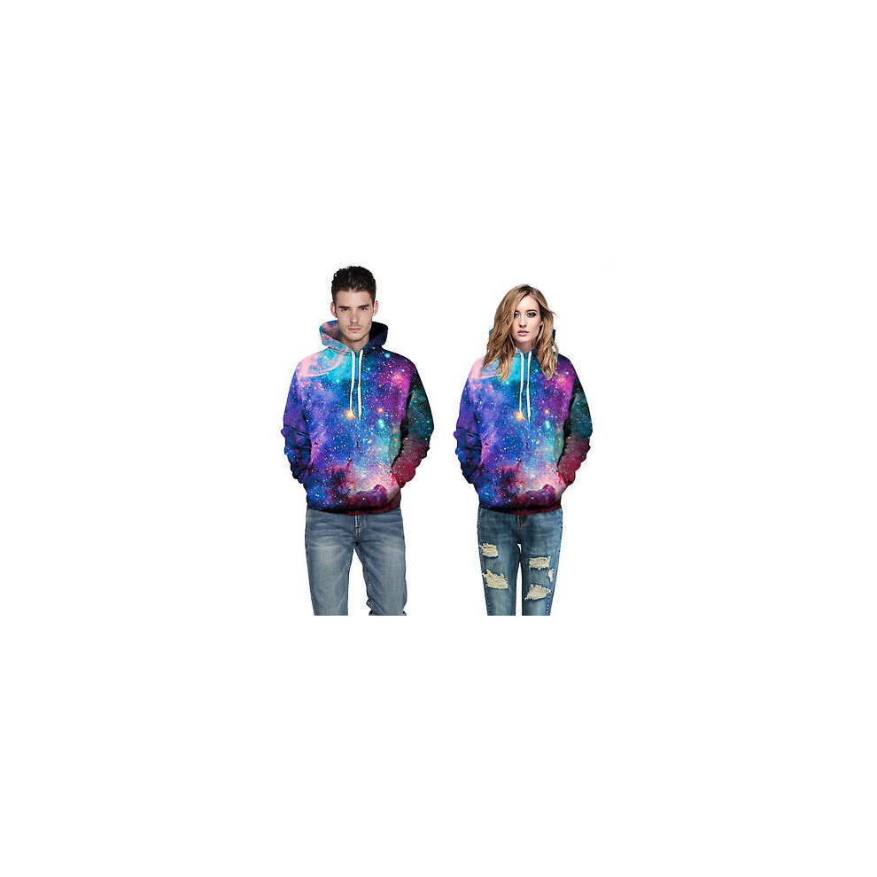 (Blue,2XL)Sweat à capuche imprimé en 3D pour hommes sweat à capuche unisexe sweat à capuche veste d'extérieur