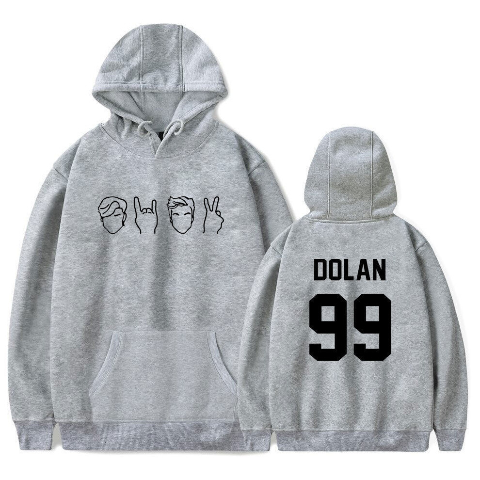 (Gray,3XL)Dolan Twin Jerzees dessin sweat à capuche pull veste femme tenue homme