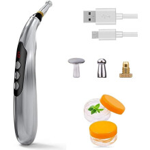 Acupuncture Pen Electronic Accupressure Pen, USB Rechargeable Pain Relief Electric Meridians Energy Pen Massager Pen Pain Relief Massage Tool
