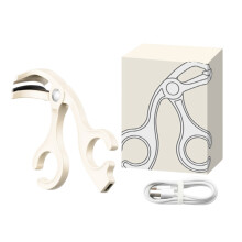 (Beige) Electric Eyelash Curler Wide Angle Curler Portable Novice Tool For Woman Makeup Tools Extension No Glue