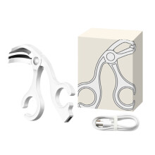 (White) Electric Eyelash Curler Wide Angle Curler Portable Novice Tool For Woman Makeup Tools Extension No Glue
