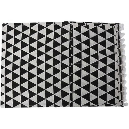 Microwave Oven Dust Cover, Microwave Oven Accessory, Oil Proof Cover, Black Triangle Pattern 2