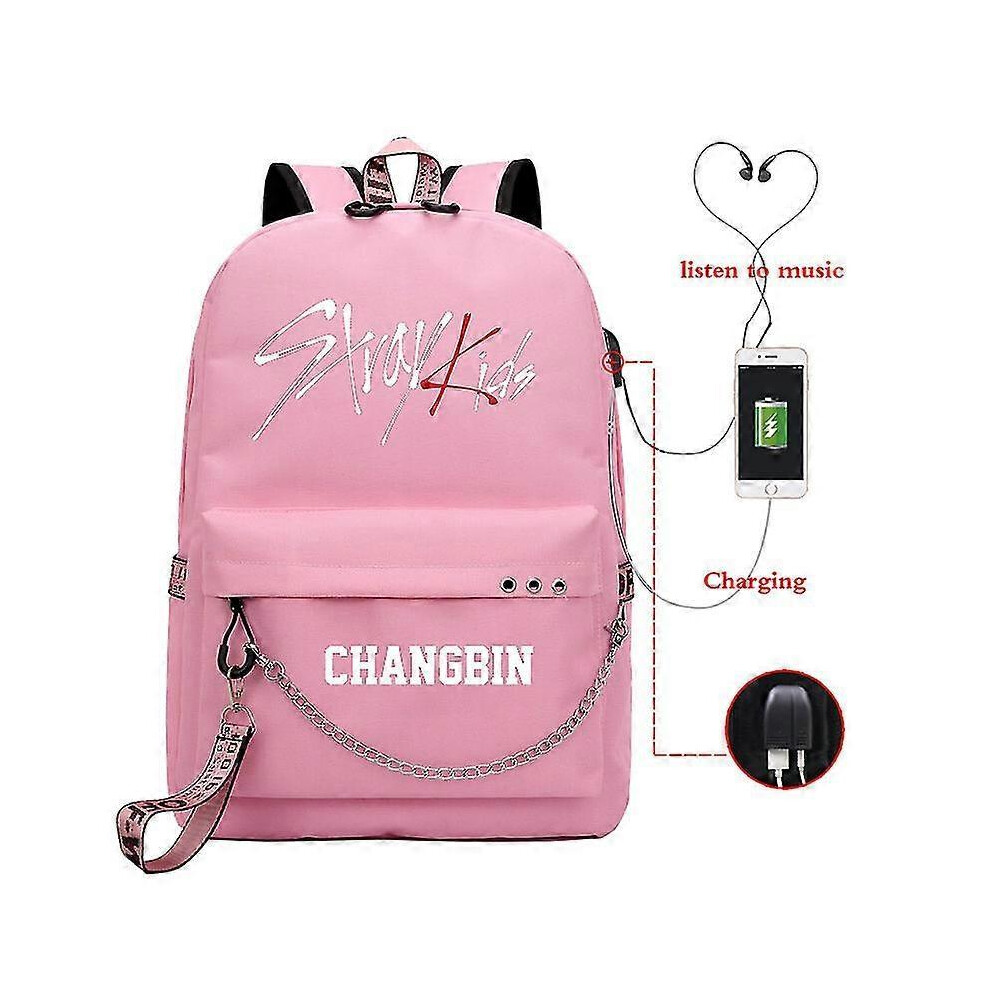 (Type 20) Mochila Kpop Stray Kids Backpack Women Backpacks School Bags for Teenage Girls Usb Charge Laptop Backpack Casual Travel Backpack-image-OPC-PH2NCPP-NEW