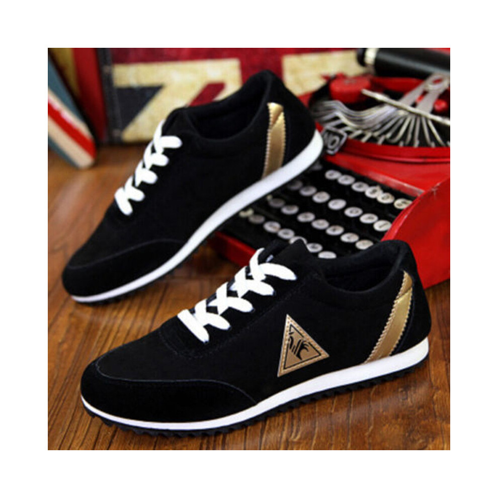 (Black,42Foot Length26cm/10.24in)Chaussures de sport antidérapantes hommes bout rond haut bas pu haut décontracté maille respirante