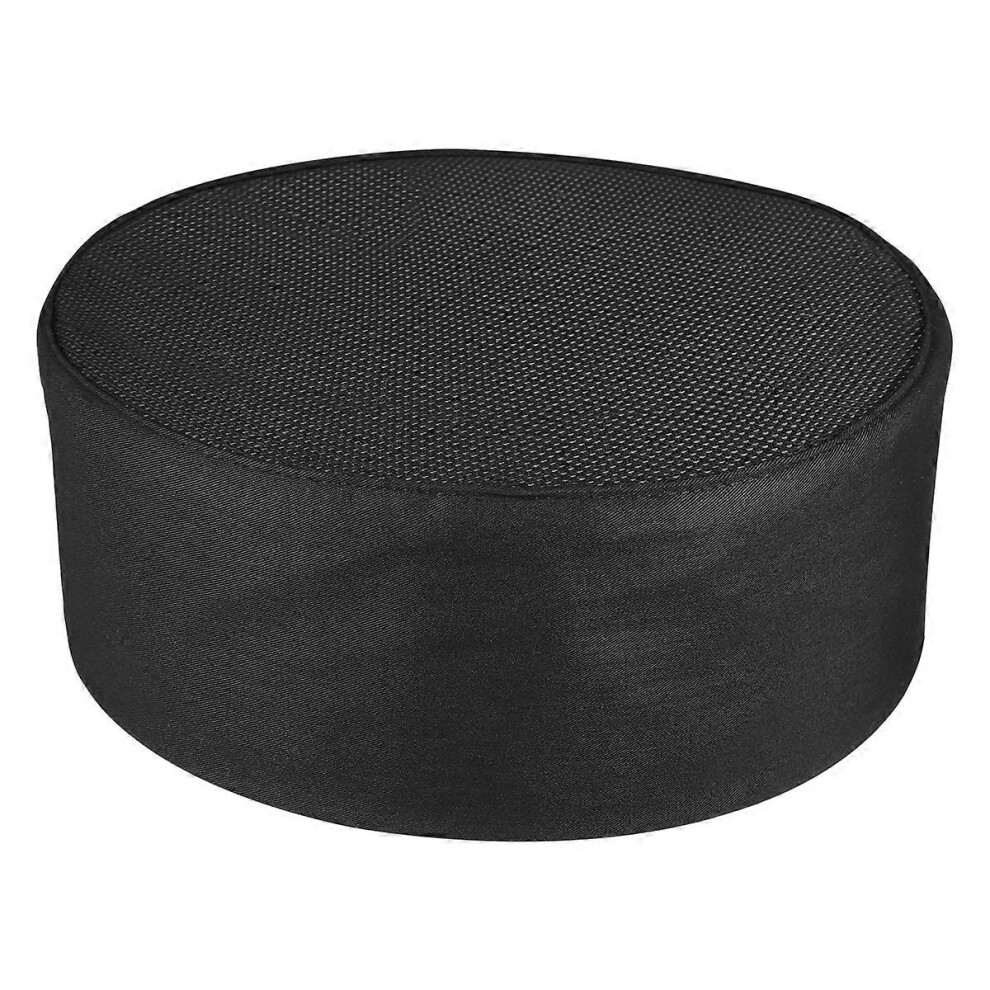 Kricely (As Show, One Size) Bestomz Breathable Mesh Professional Skull Hat Catering Chefs Hat With Adjustable Strap (Black) Black