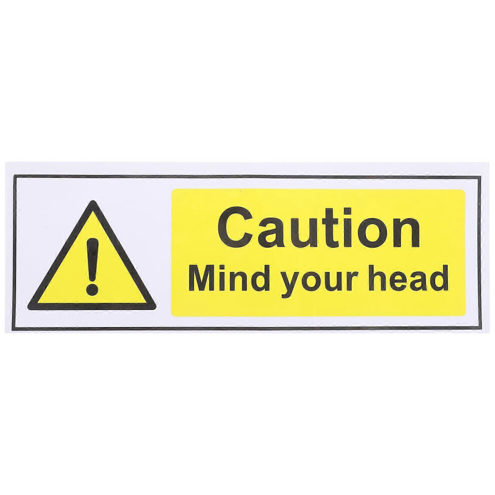 Kricely (As Show, One Size) Mind Your Head Sign Sticker Warning Sticker Caution Sticker Self Adhesive Sticker