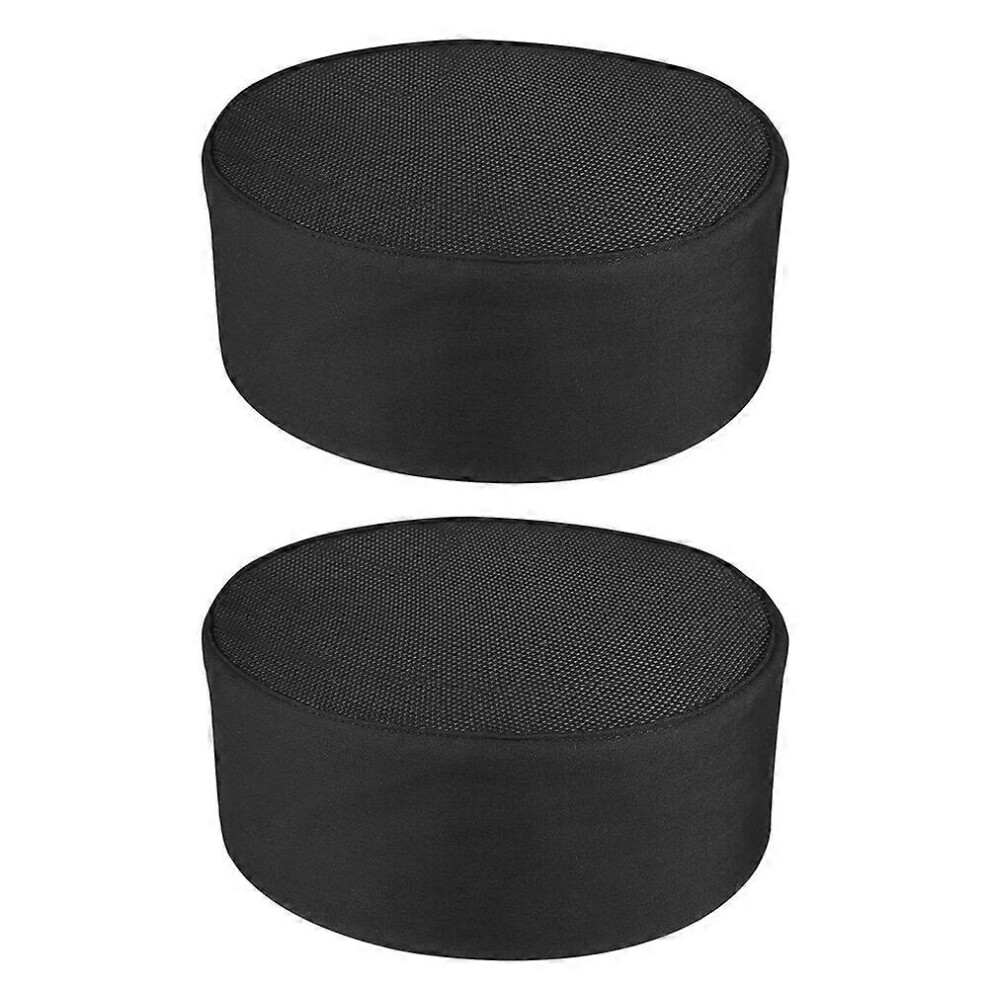 (As Show, One Size) 2Pcs Chef Caps Net Chef's Hats Multi-Purpose Chef Hat Catering Chef Caps (Black) 5451560031068