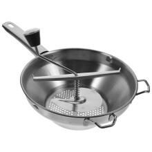 (As show, One size) 1pc Stainless Steel Blender Manual Potato Presser Potato Ricer for Home (Silver)
