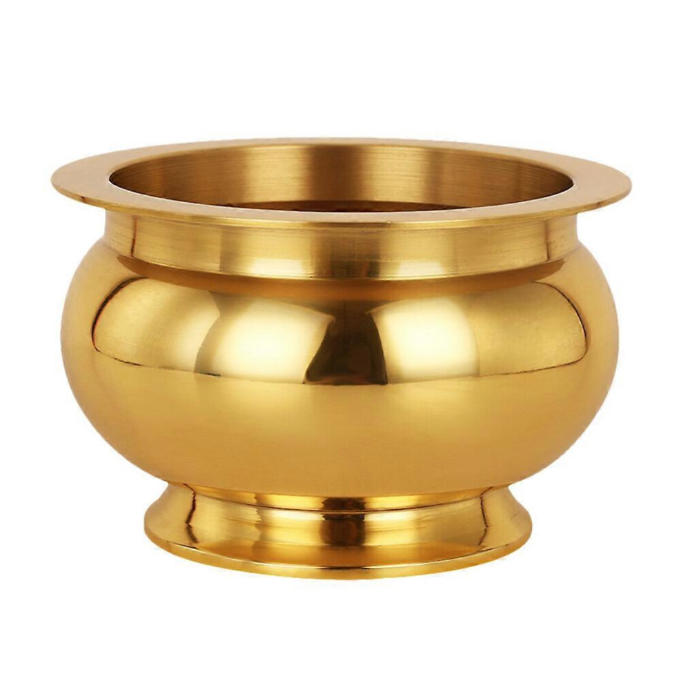 Kricely (As Show, One Size) 1Pc Copper Incense Burner Religious Article Incense Holder Copper Incense Pot