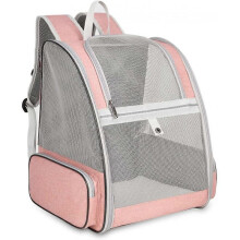 Carrier Bag for Dogs and Cats, Mesh Backpack for Pets Breathable Foldable with Metal Structure, Dog Carrier Bag with Removable Plush Mattress Up to 7.