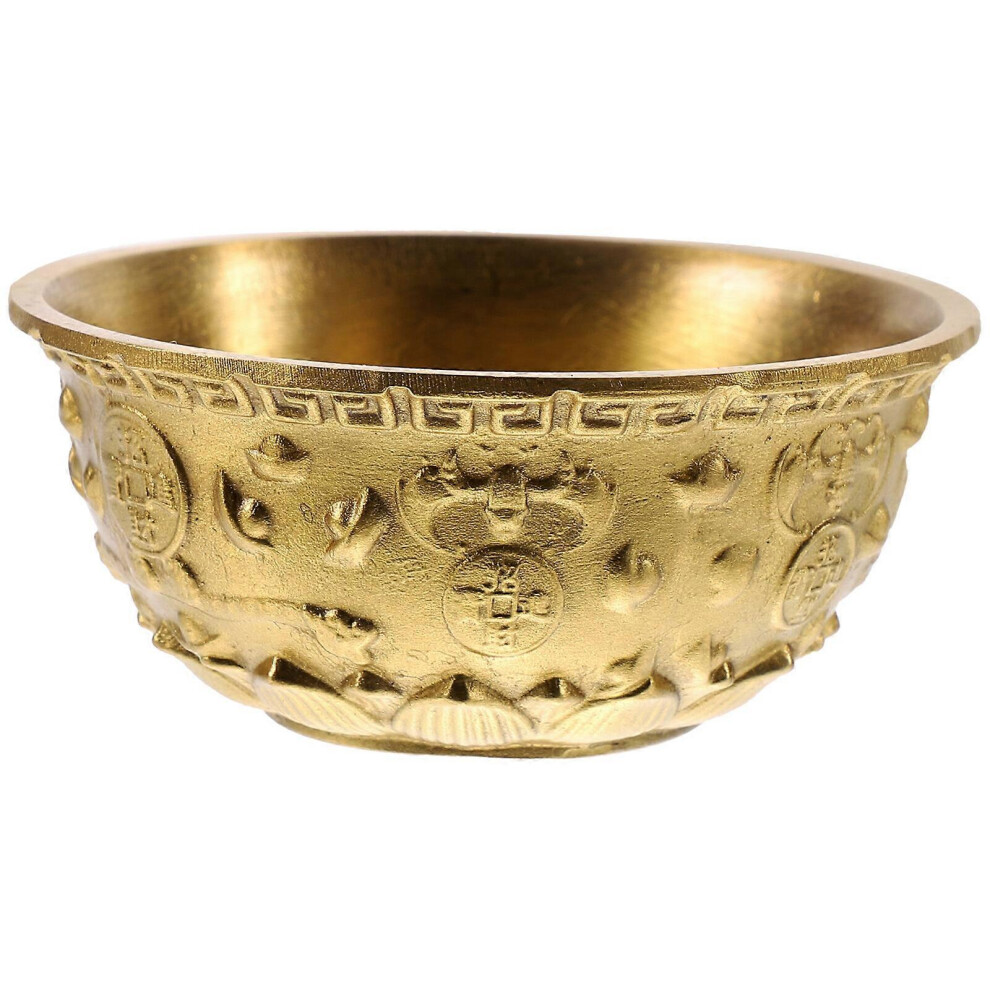Kricely (As Show, One Size) 1Pc Brass Cornucopia Bowl Creative Cornucopia Ornaments Handicrafts Gift Storage Bowl