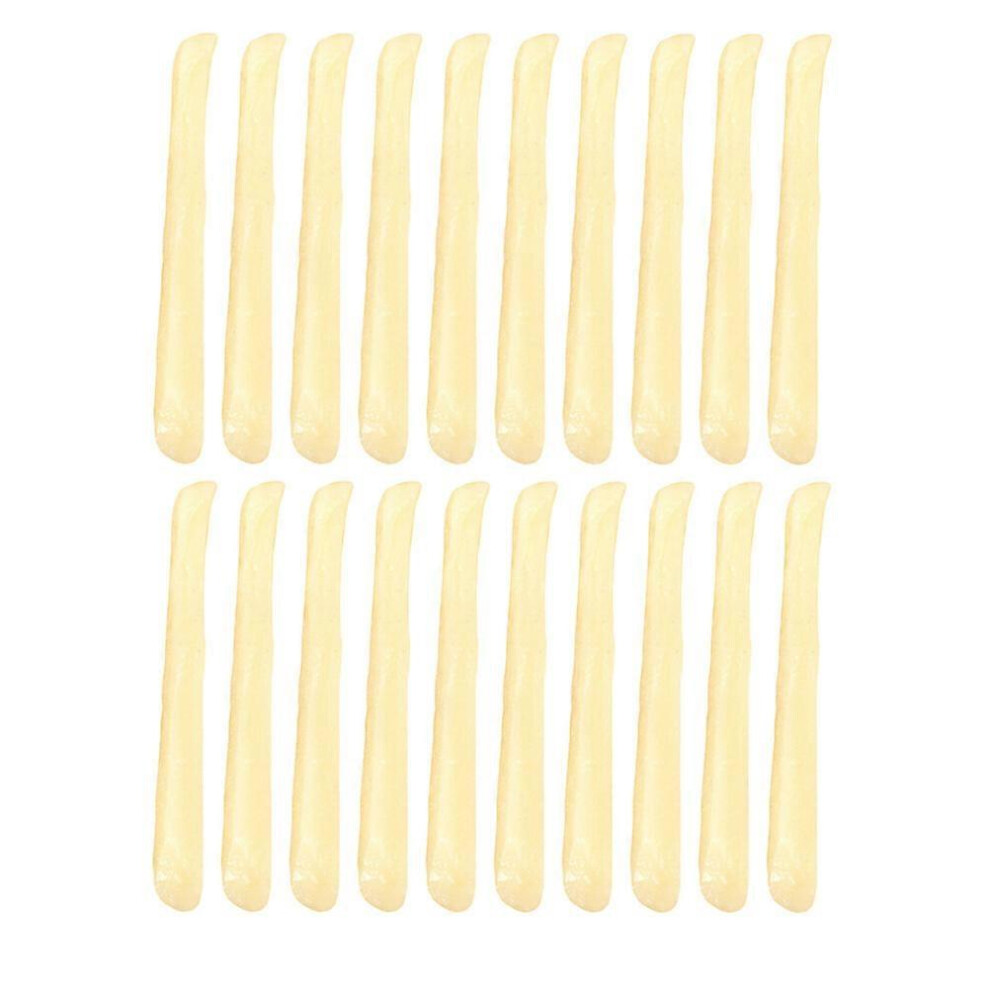 Kricely (As Show, One Size) 20Pcs Realistic Fake French Fries Lifelike Simulation French Fries Props (Random Length)