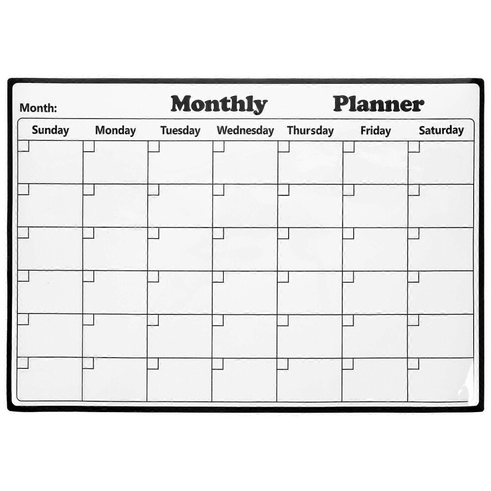 Kricely (As Show, One Size) Practical Fridge Calendar Dry Erase Board Fridge Mount Planner Board For Daily Use White