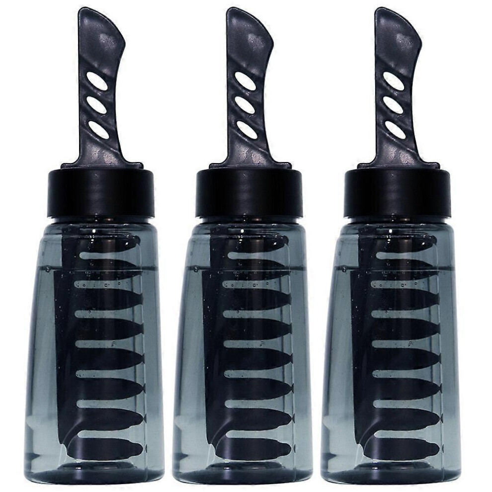 Kricely (As Show, One Size) 3Pcs Empty Hair Gel Bottle With Comb Hair Styling Gel Applicator Bottle