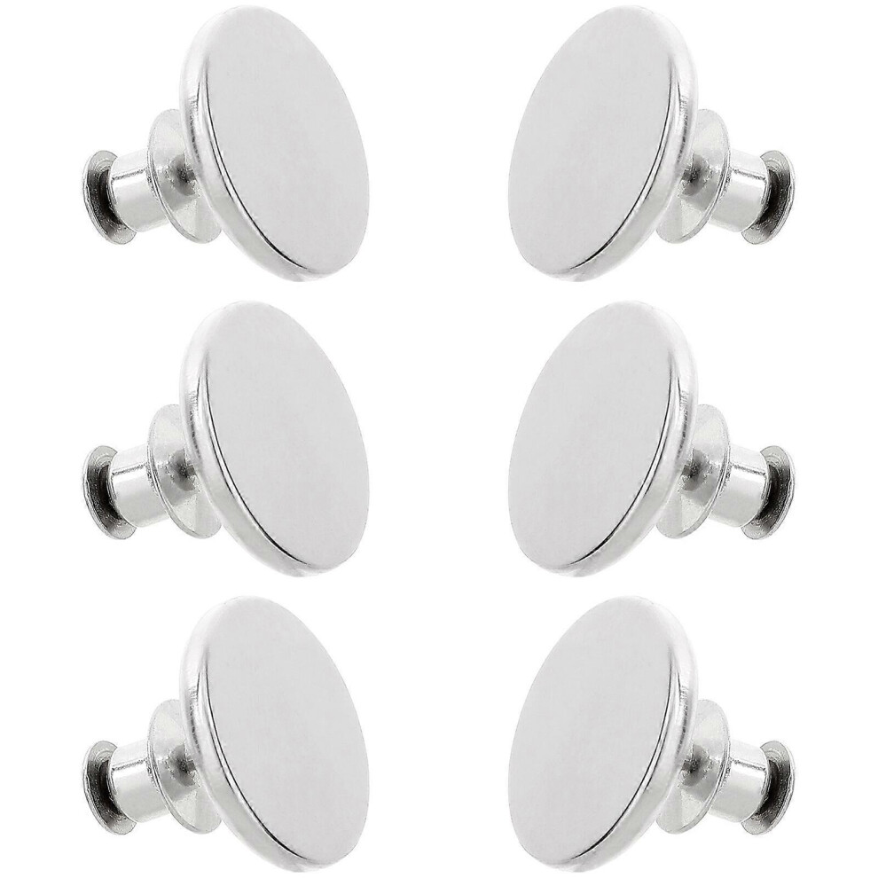 Kricely (As Show, One Size) 3 Pairs Of Stainless Steel Curtain Magnets Closures With Tack Magnetic Buttons Anti -Leakage Curtain Clasps Light