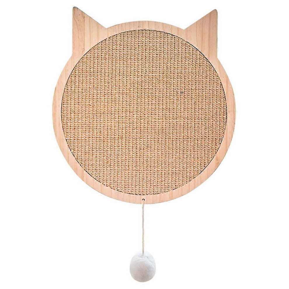 Kricely (As Show, One Size) Grinding Claws Mat Suction Cup Wooden Grinding Claws Cushion For Cat Kitten